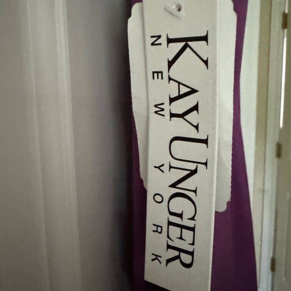 Kay Unger Orchid silk dress. - Picture 3 of 4